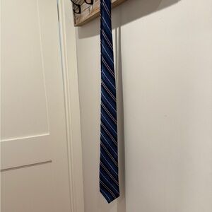 Michael Kors Blue and pink Silk Striped Tie